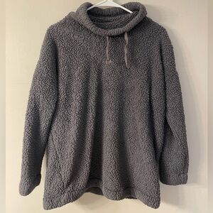 Old Navy Grey Small Sherpa Turtle Neck Pullover Sweater